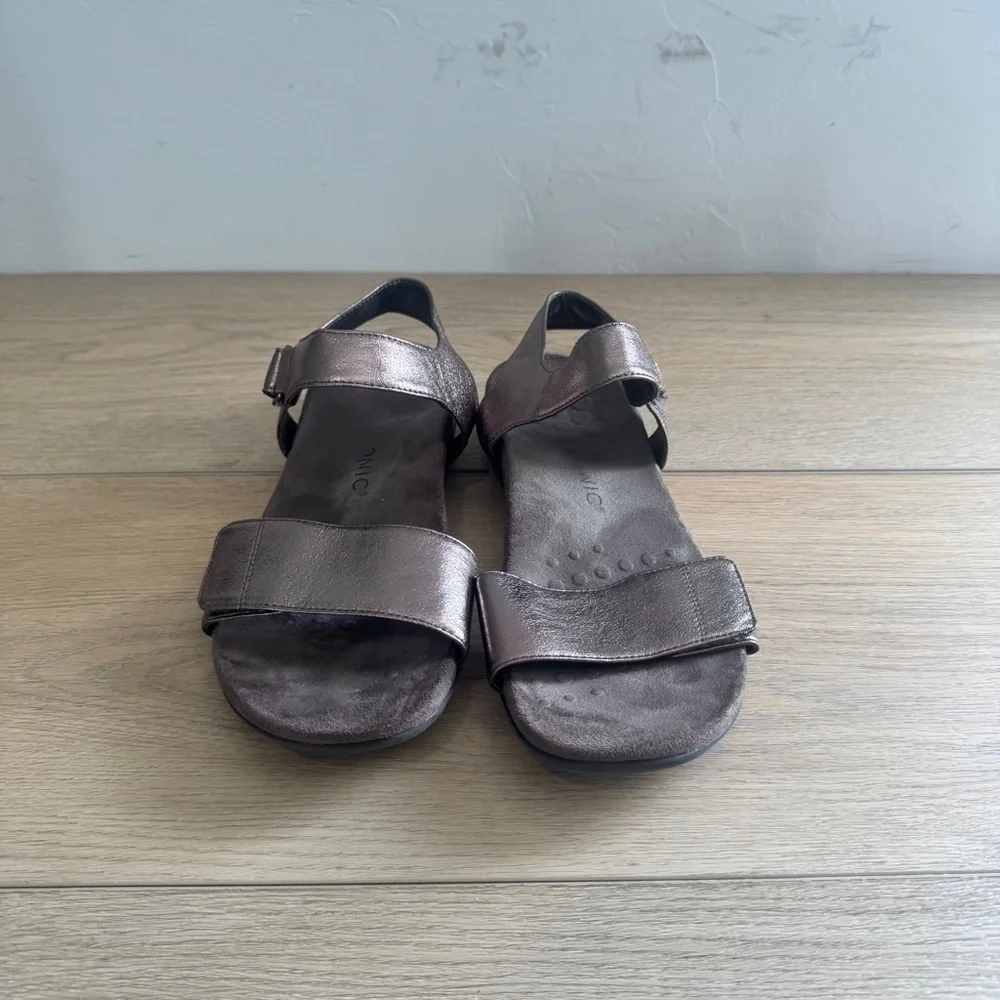 Vionic Marsala Grey Metallic Sandals